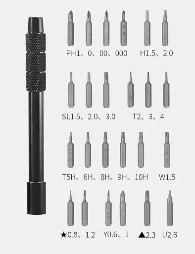 Отвертка Xiaomi Jiuxun Tools Screwdriver 24 in 1 (Q/NBJX005) [68401] - фото 3