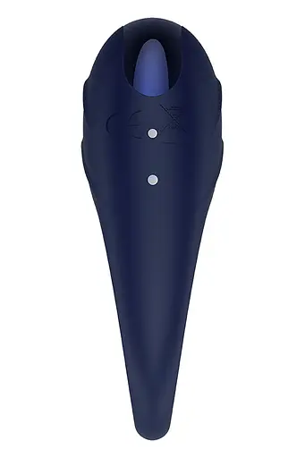 Виброкольцо Dreamtoys Glam Vibrating Cockring 7 см синий - фото 4