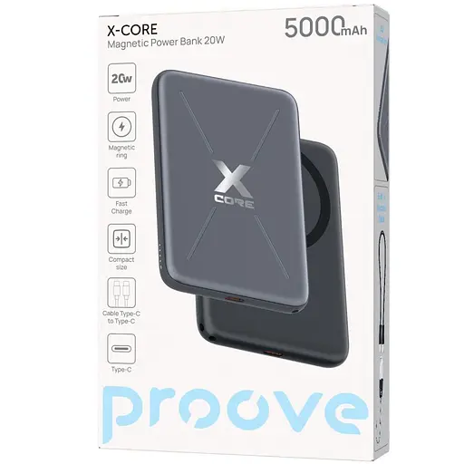 Павербанк Proove X-Core Gray 5 000 mAh / 20 Вт (PNXC20010003) - фото 2