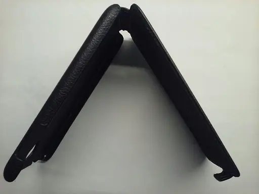 Чехол-флип для Lenovo A850 черный откидной вниз - фото 2