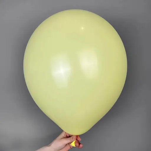 Шарик воздушный латексный 30 см (100) макарун желтый, IDEA7-DL-018 - фото 4