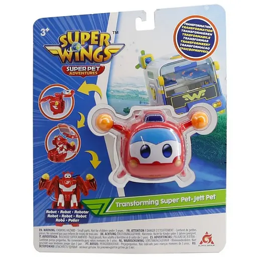 Игровая фигурка-трансформер Super Wings Transforming Super Pet Джером EU770641 - фото 7