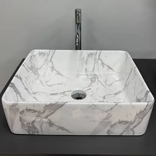 Умивальник VBI Asti M calcatta накладний VBI-013004, Мармур - фото 3