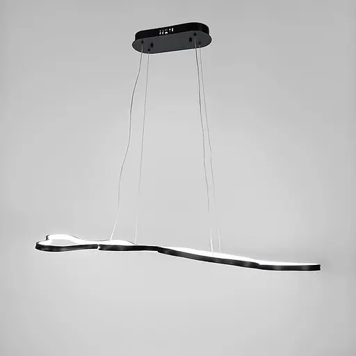 Эффектная удлиненная черная люстра в корпусе 98х31 см Ст. PCL005-1000 BK | Line F - фото 6