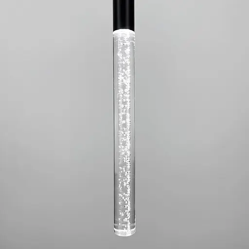 Чорний підвіс із скляним розсіювачем з ефектом бульбашок 81 см | Line F | Арт. MJ462/500+300 BK - фото 3