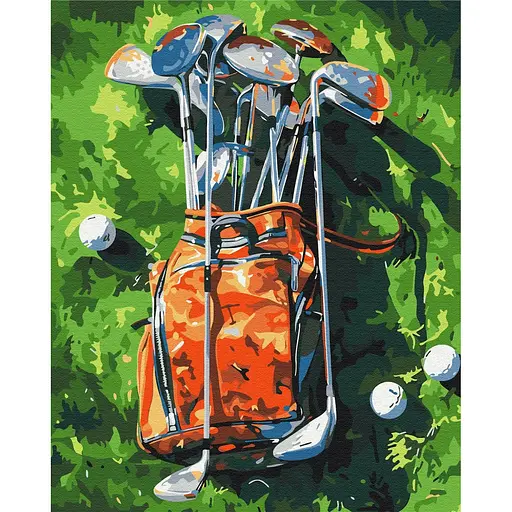 Картина за номерами на підрамнику Brushme Мить для гольфу