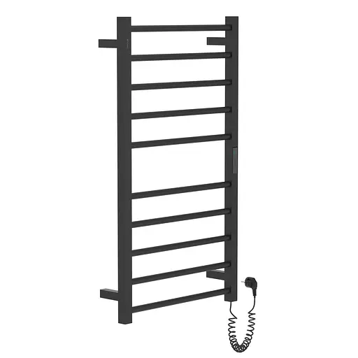 Электрический полотенцесушитель Volle Campo 500*900мм de la noche 9210.000004, Чорный матовый, Правое, Электронный - фото 1