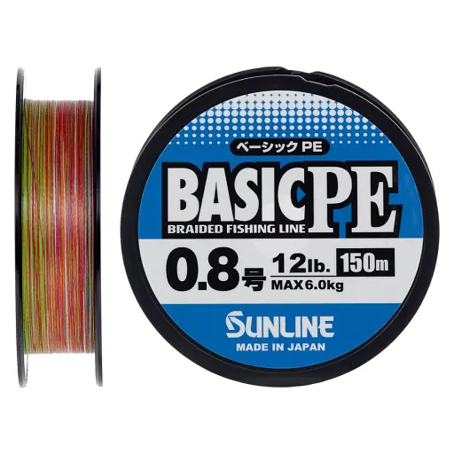 Шнур Sunline Basic PE 150 м (Multi Color) 0.8/0.153 мм 12 lb/6 кг