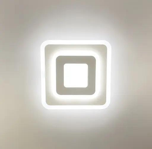 Cвітильник LED з матовим акрилом білого кольору 25х25 см | Line F | Арт. 2234-250 WT - фото 2