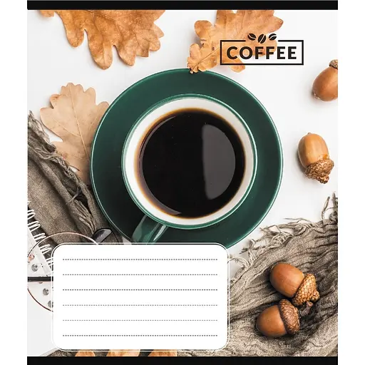 Зошит учнівський "Кавові зерна" 048-590111K-5 в клітинку, 48 аркушів