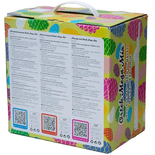 Коврик массажный "Мега Микс" Ортек 10175-OTK 16 элементов 27x28 см - фото 9