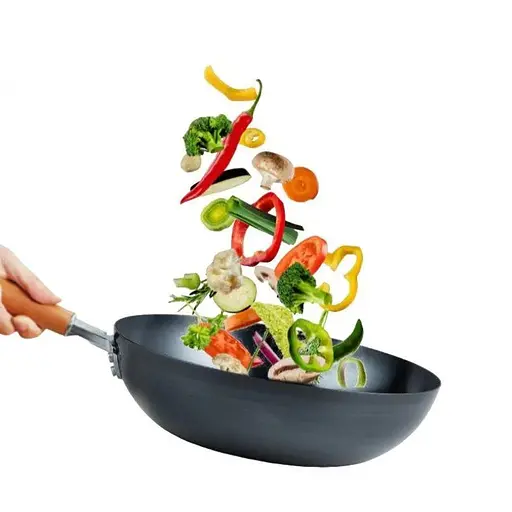 Сковорода WOK Huo hou Fine Iron Wok 32 см (HU0214) - фото 4