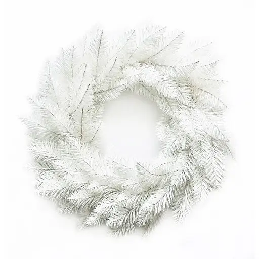 Вінок новорічний різдвяний Hvoya Elegant зі штучної хвої білий 60 см
