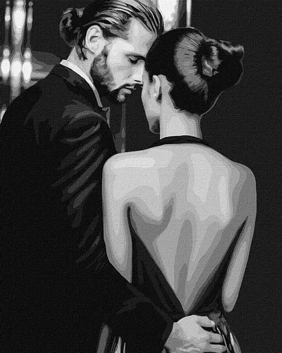 Набір для розпису по номерах Поруч із коханою, 40x50 см, КНО8372