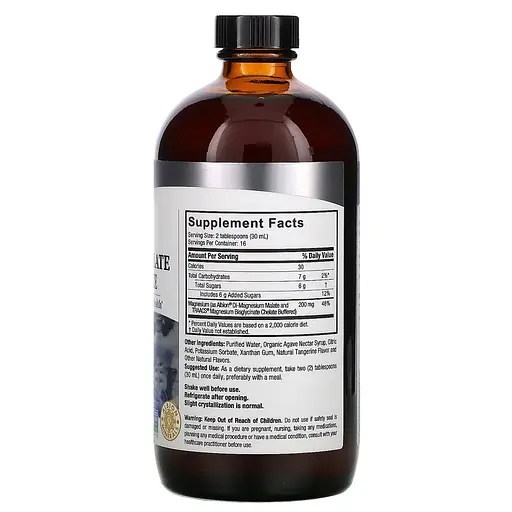 Магній малат та гліцинат Nature's Answer Liquid Magnesium Malate and Glycinate 200 мг зі смаком мандарину 480 мл - фото 2