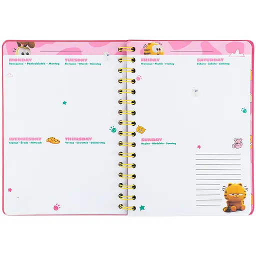 Щоденник на спіралі Kite Garfield тверда обкладинка (GF25-438) - фото 4