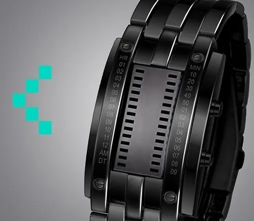 Уникальные бинарные мужские часы Skmei 0926 (Черные) - фото 2