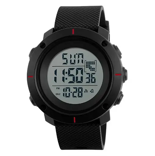 Мужские спортивные часы Skmei 1213 dekker чорные с красным