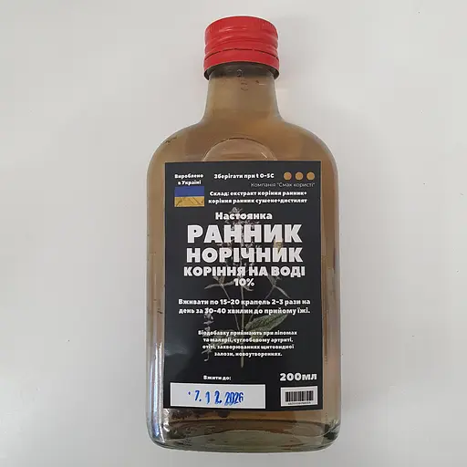 Водна настоянка на корінні ранник норічник 200 мл - фото 1