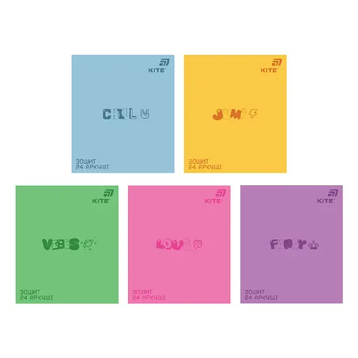 Набор тетрадей Kite 20 шт. 24 листа в линию (K26-239-1) - фото 1