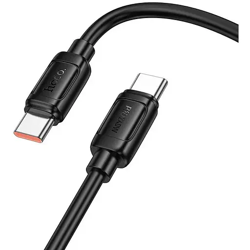 Кабель Hoco X115 Surpass 240W fast charging data cable Type-C to Type-C Черный