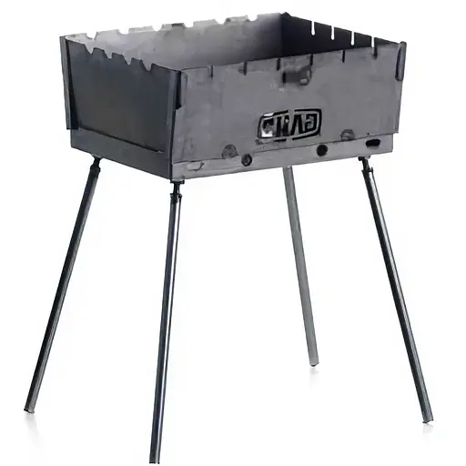 Мангал раскладной (кейс) Сила холоднокатаный толщина 1.5 мм 6 шампуров 