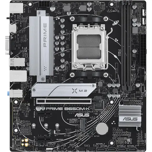 Материнская плата Asus Prime B650M-K sAM5 B650 2xDDR5 M.2 HDMI D-Sub mATX