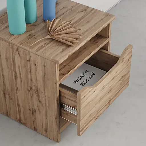 Приліжкова тумба MebelStar Лілу 40x40x44,5 см Дуб тахо (MBS-1384) - фото 3