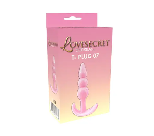 Анальна пробка Lovesecret Sensual T-Plug 07 9.3 см (рожевий) - фото 4