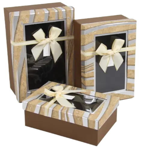 Подарункові коробки UFO 1037K-331 Набір 3 шт BROWN прям.