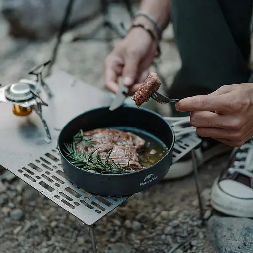 Набір посуду для кемпінгу Naturehike CNK2300CJ0002 алюміній (котел + сковорода) 1.8 л - фото 6