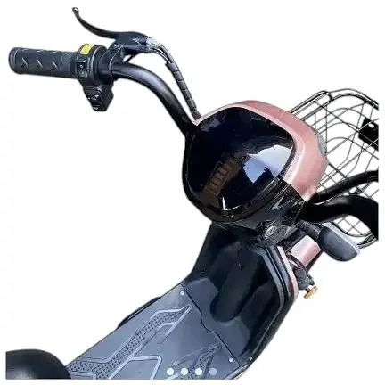 Електричний скутер Scooter 350 Вт (48 В 14.5 Ач) з кошиком рожева бронза - фото 4