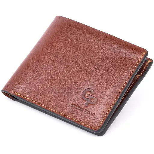 Мужской кожаный кошелек Grande Pelle 11х9х2.5 см acs0015932 - фото 1