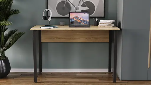 Компьютерный стол Ferrum-decor Курт 75x140x60 черный ДСП Дуб Сонома 16мм (FRD-103920) - фото 3