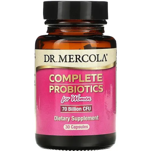 Набір: пробіотики для жінок Dr. Mercola Complete Probiotics for Women 70 Billion CFU 30 капсул + пробіотики для дітей Dr. Mercola Complete Probiotics зі смаком малини 30 пакетів - фото 2