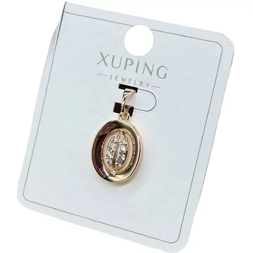 Кулон Xuping овальний із камінням під золото 18K з декоративною вставкою - фото 1