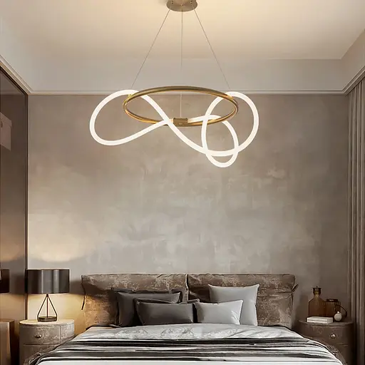 Латунна кільцева люстра ELISION з гнучкою LED стрічкою Line.F Діаметр 60см - фото 1