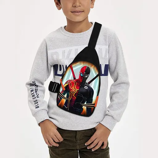 Сумка через плече дитяча Людина-павук 29х17 см сумка слінг для хлопчика (02262)