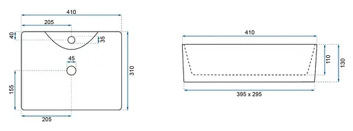 Умивальник Rea Kelly Mini накладний REA-U8196, Білий - фото 7