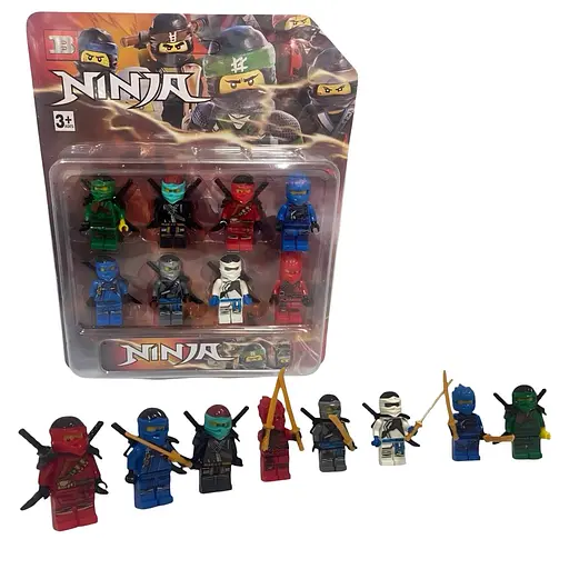 Набор игровых фигурок Ninjago 8 шт. с оружием (33601)
