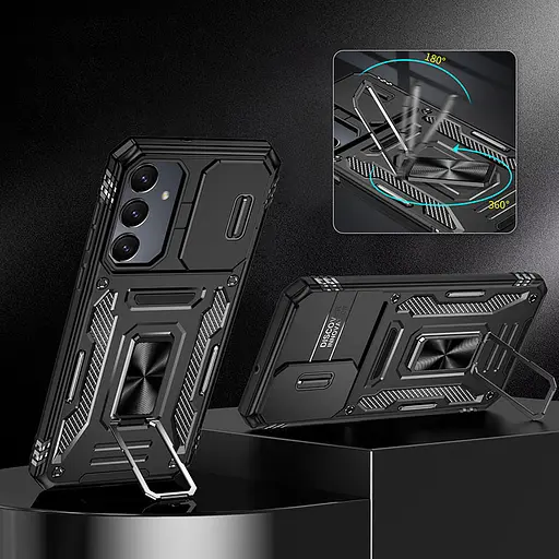 Чохол Epik ударостійкий Camshield Army Ring для Samsung Galaxy A36 5G/A56 5G Чорний/Black - фото 3