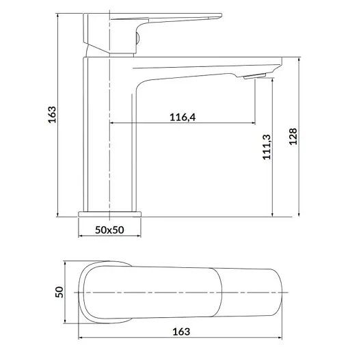 Змішувач для умивальника Cersanit Larga S951-388 одноважільний Хром 30412 - фото 3
