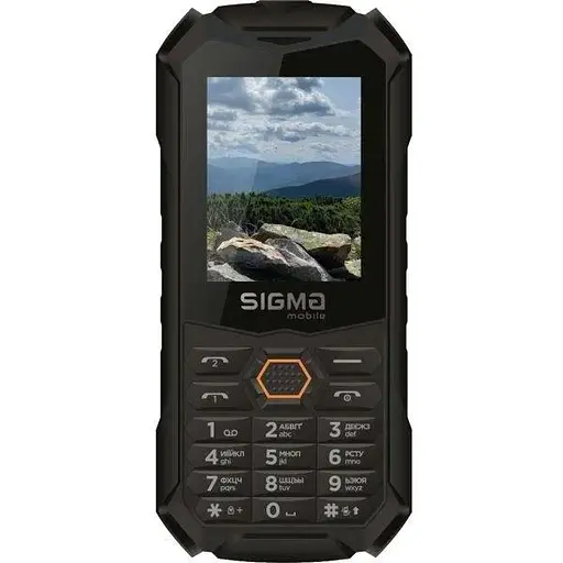 Телефон защищен кнопочный Sigma mobile X-treme PV68 черно-оранжевый - фото 1