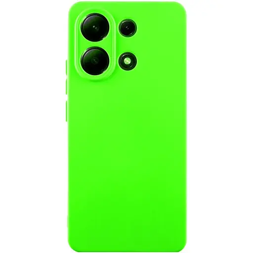 Чохол Getman TPU Liquid Silk Full Camera для Xiaomi Redmi Note 13 4G Салатовий/Neon Green