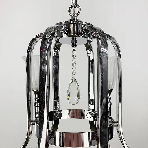 Класична люстра на 6 ламп із кришталевими підвісами Line.F AT 23/6 - фото 4