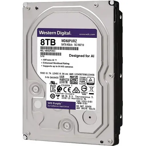 Жорсткий диск Western Digital Purple 8 TB (WD82PURZ) - фото 2