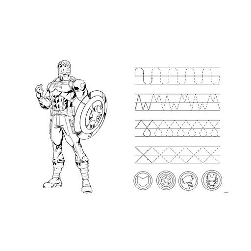 Детские пазлы SUPER МАХІ Marvel Вместе сильнее Trefl 41007 24 элемента, с раскраской - фото 4