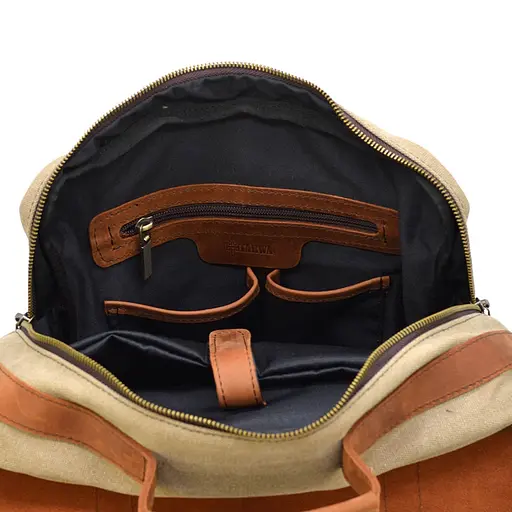 Кожаный женский рюкзак TARWA 32х40х11 см sum0026431 - фото 8