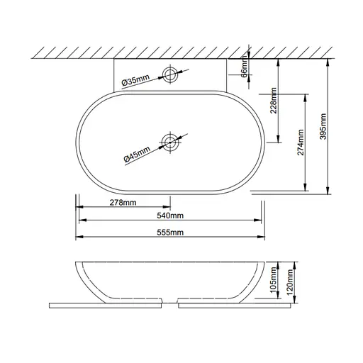 Умивальник Qtap Cardinal 565x400x130 White QT0411K177WN, Білий - фото 2