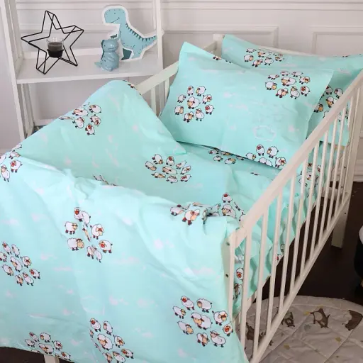 Комплект постельного белья MirSon Бязь 20-0030 Lambs 200х220 голубой (2200010267389)